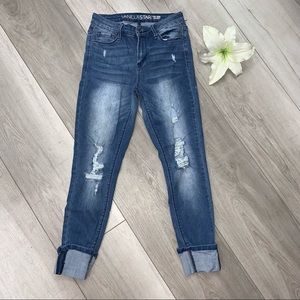Vanilla Star Mid Rise Skinny Jeans Denim